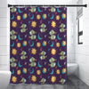 Cute Cartoon Pisces Pattern Print Shower Curtain