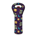 Cute Cartoon Pisces Pattern Print Single Neoprene Wine Tote