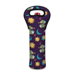 Cute Cartoon Pisces Pattern Print Single Neoprene Wine Tote