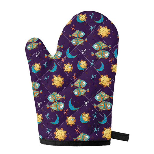 Cute Cartoon Pisces Pattern Print Single Oven Mitt