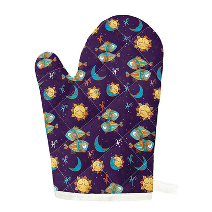 Cute Cartoon Pisces Pattern Print Single Oven Mitt