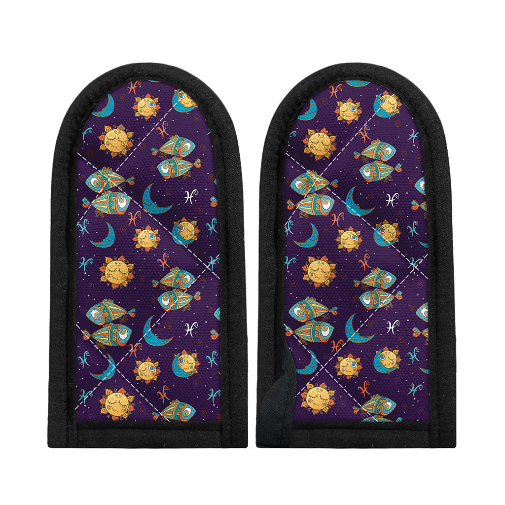 Cute Cartoon Pisces Pattern Print Skillet Handle Cover