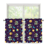 Cute Cartoon Pisces Pattern Print Tier Curtains