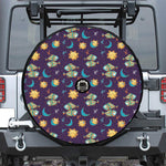 Cute Cartoon Pisces Pattern Print Tire Cover With Camera Hole