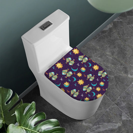 Cute Cartoon Pisces Pattern Print Toilet Lid Cover