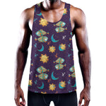 Cute Cartoon Pisces Pattern Print Training Tank Top