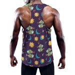 Cute Cartoon Pisces Pattern Print Training Tank Top