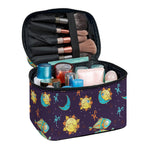Cute Cartoon Pisces Pattern Print Travel Makeup Bag