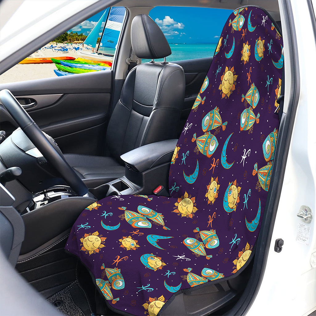 Cute Cartoon Pisces Pattern Print Waterproof Car Seat Cover