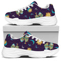 Cute Cartoon Pisces Pattern Print White Chunky Shoes