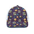 Cute Cartoon Pisces Pattern Print White Mesh Trucker Hat