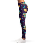 Cute Cartoon Pisces Pattern Print Women's Leggings