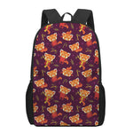 Cute Cartoon Red Panda Pattern Print 17 Inch Backpack