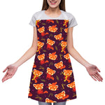 Cute Cartoon Red Panda Pattern Print Adjustable Apron