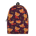 Cute Cartoon Red Panda Pattern Print Backpack