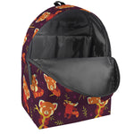 Cute Cartoon Red Panda Pattern Print Backpack