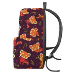 Cute Cartoon Red Panda Pattern Print Backpack