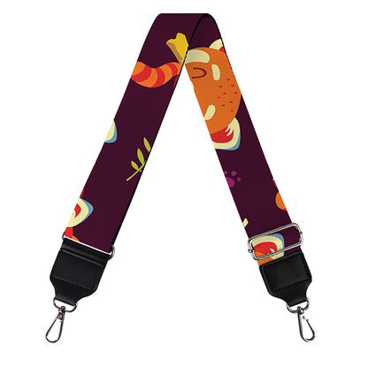 Cute Cartoon Red Panda Pattern Print Bag Strap