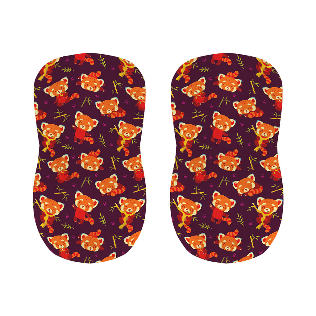 Cute Cartoon Red Panda Pattern Print Bar Stool Covers