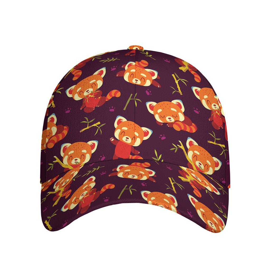 Cute Cartoon Red Panda Pattern Print Baseball Cap