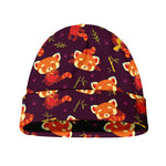 Cute Cartoon Red Panda Pattern Print Beanie