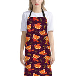 Cute Cartoon Red Panda Pattern Print Bib Apron With Pocket