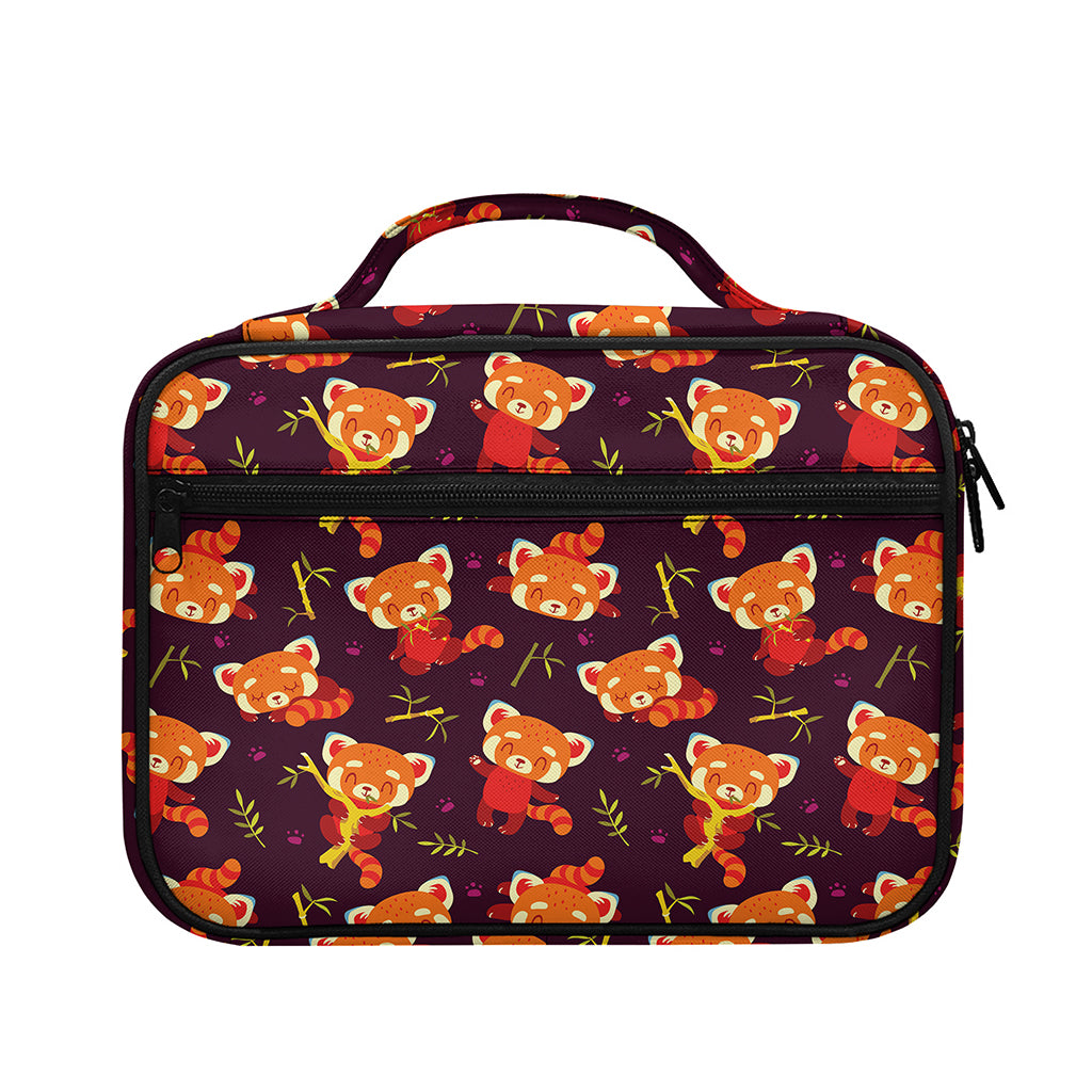 Cute Cartoon Red Panda Pattern Print Briefcase Bible Bag
