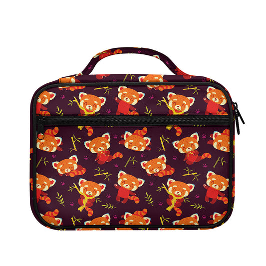 Cute Cartoon Red Panda Pattern Print Briefcase Bible Bag