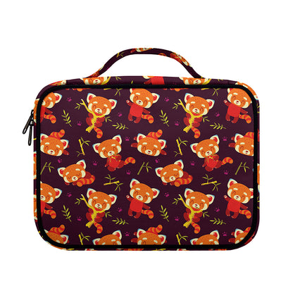 Cute Cartoon Red Panda Pattern Print Briefcase Bible Bag