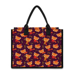 Cute Cartoon Red Panda Pattern Print Canvas Tote Bag