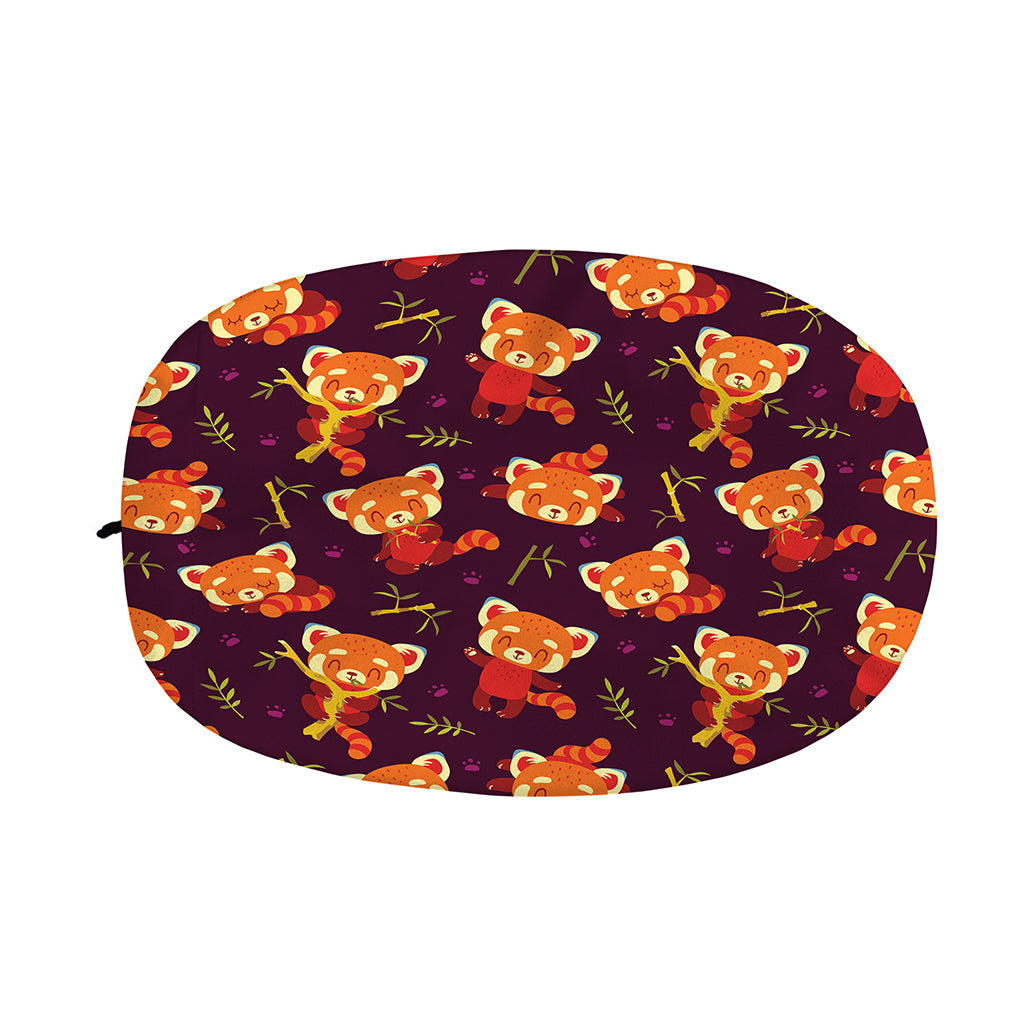 Cute Cartoon Red Panda Pattern Print Car Side Mirror Covers
