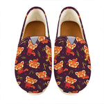 Cute Cartoon Red Panda Pattern Print Casual Shoes