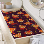 Cute Cartoon Red Panda Pattern Print Changing Pad Cover