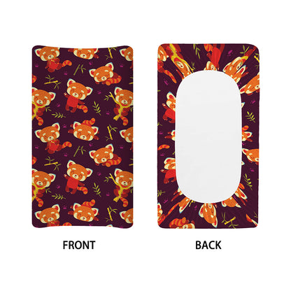 Cute Cartoon Red Panda Pattern Print Changing Pad Cover
