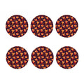 Cute Cartoon Red Panda Pattern Print Coaster Set