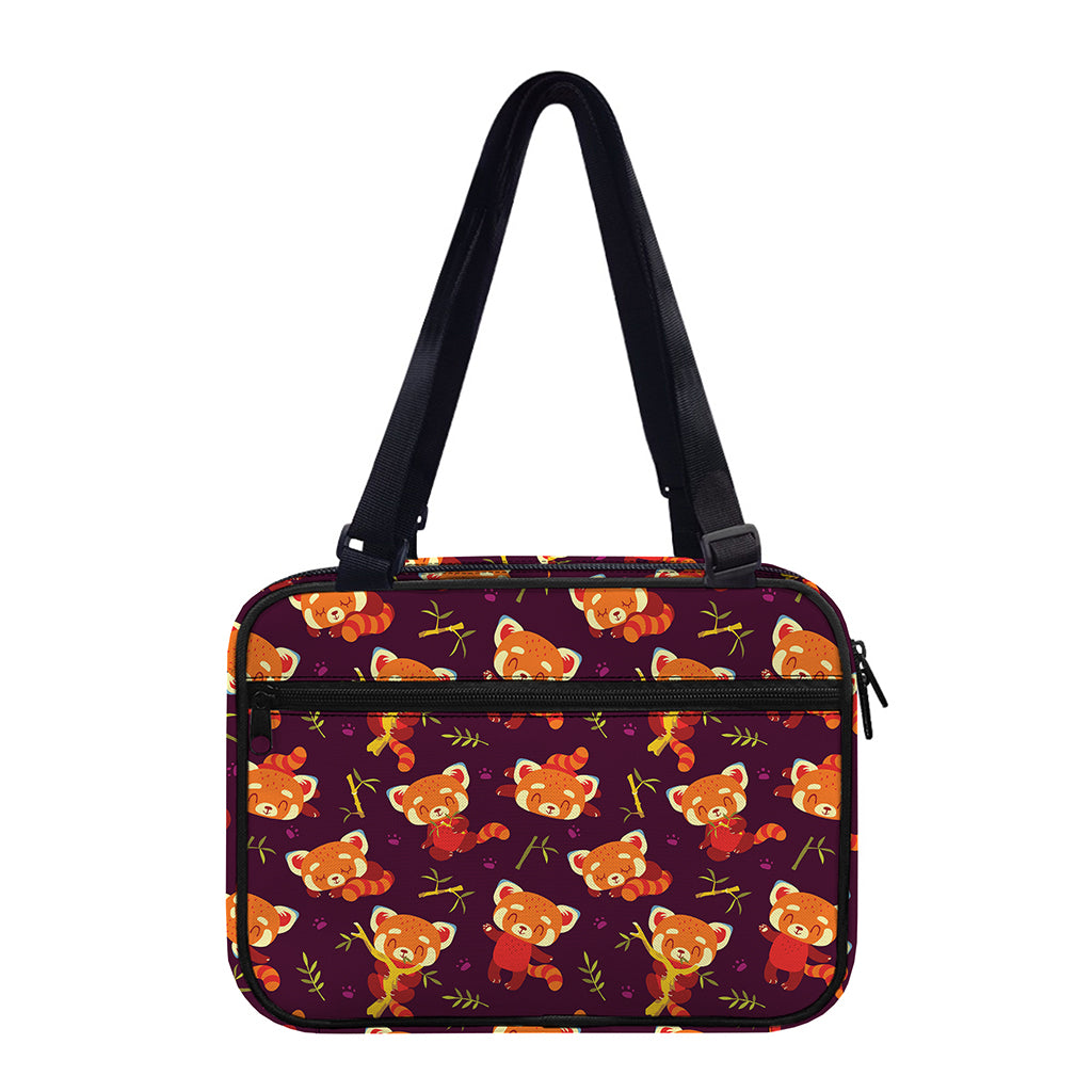 Cute Cartoon Red Panda Pattern Print Double Strap Bible Bag