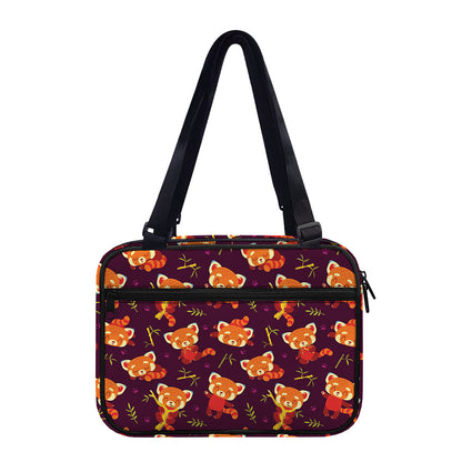 Cute Cartoon Red Panda Pattern Print Double Strap Bible Bag
