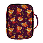 Cute Cartoon Red Panda Pattern Print Front Pocket Bible Bag