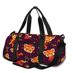 Cute Cartoon Red Panda Pattern Print Gym Bag