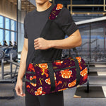 Cute Cartoon Red Panda Pattern Print Gym Bag