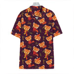 Cute Cartoon Red Panda Pattern Print Hawaiian Shirt