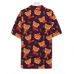 Cute Cartoon Red Panda Pattern Print Hawaiian Shirt