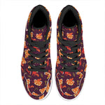 Cute Cartoon Red Panda Pattern Print High Top Leather Sneakers