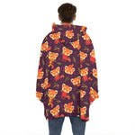 Cute Cartoon Red Panda Pattern Print Hoodie Blanket