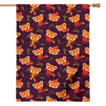 Cute Cartoon Red Panda Pattern Print House Flag