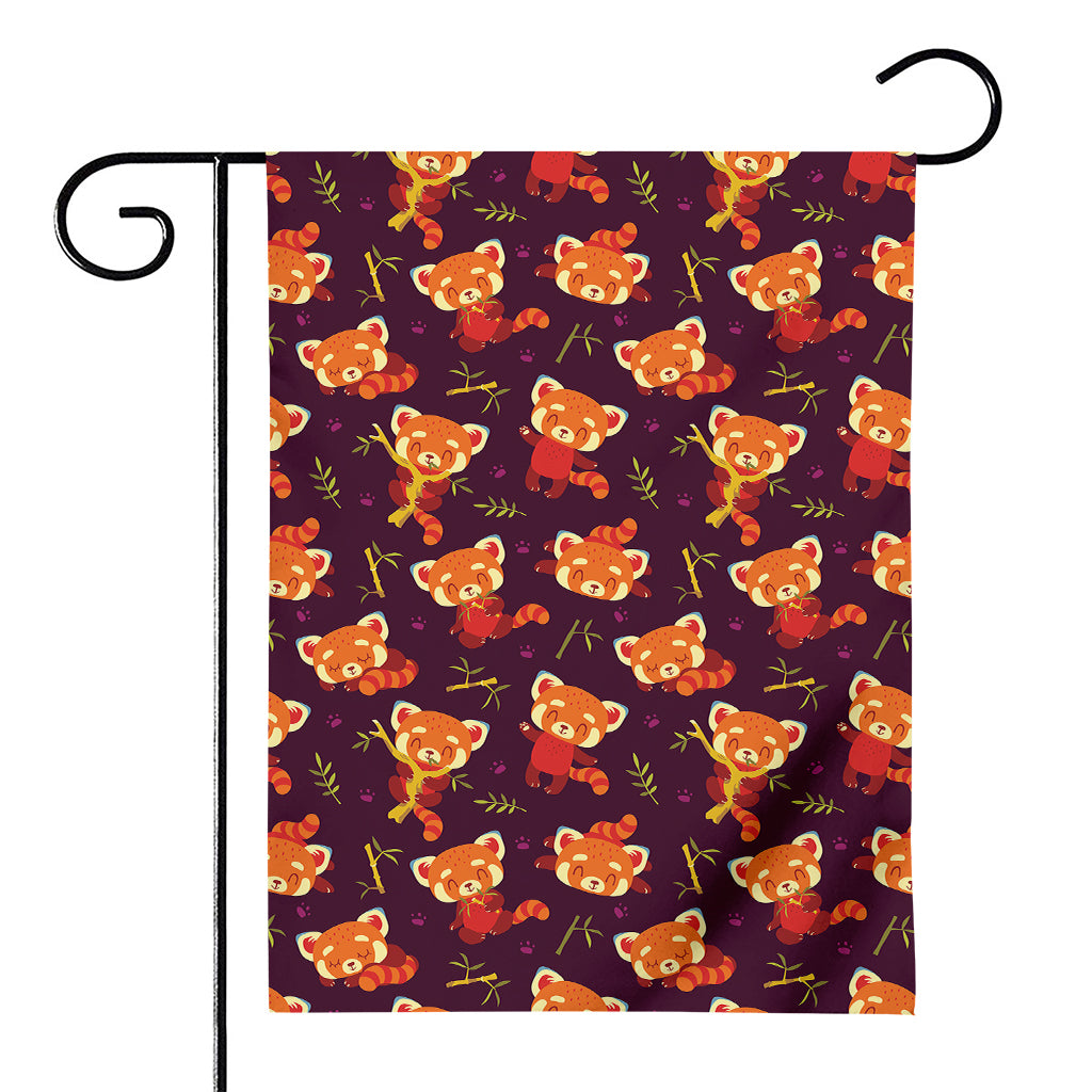 Cute Cartoon Red Panda Pattern Print House Flag