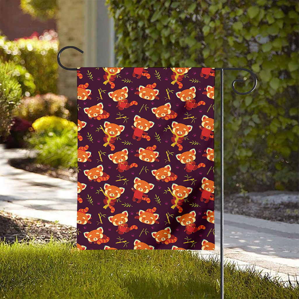 Cute Cartoon Red Panda Pattern Print House Flag