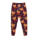 Cute Cartoon Red Panda Pattern Print Jogger Pants