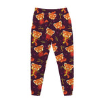 Cute Cartoon Red Panda Pattern Print Jogger Pants