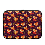 Cute Cartoon Red Panda Pattern Print Laptop Sleeve